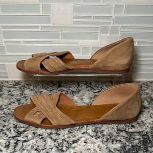 Sarto Franoco Sarto Suede Vala Sandal Flats - 8.5M